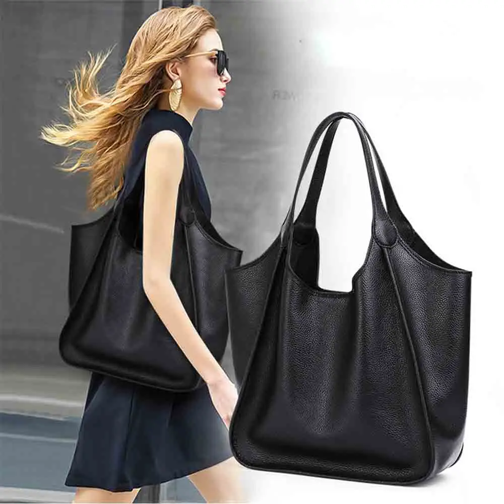 

Motingsome Roomy Shoulder Bag for Women Luxury Leather Soft Calfskin Ladies Handbag and Purse Casual Tote 2023 New