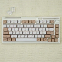 129 Keys Tiramisu Keycaps MA Profile Dye Sub PBT Minimalist keycaps 2.25U 2.75U For Alice Mechanical Keyboard AK680 Wooting - Image 2