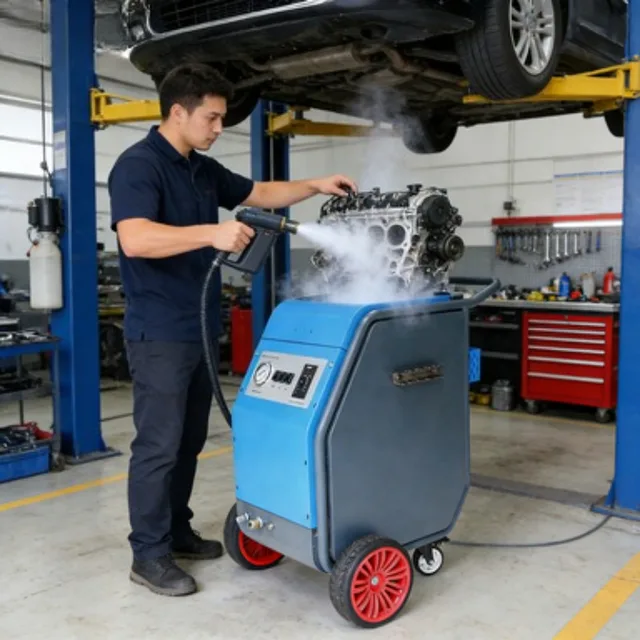 อุปกรณ์ทำความสะอาดด้วยน้ำแข็งแห้งแบบพกพาคุณภาพสูง ระบบพ่นน้ำแข็งแห้งสำหรับดูแลรถยนต์ เครื่องทำความสะอาด CO2 แบบพกพา ปรับแต่งได้ 1