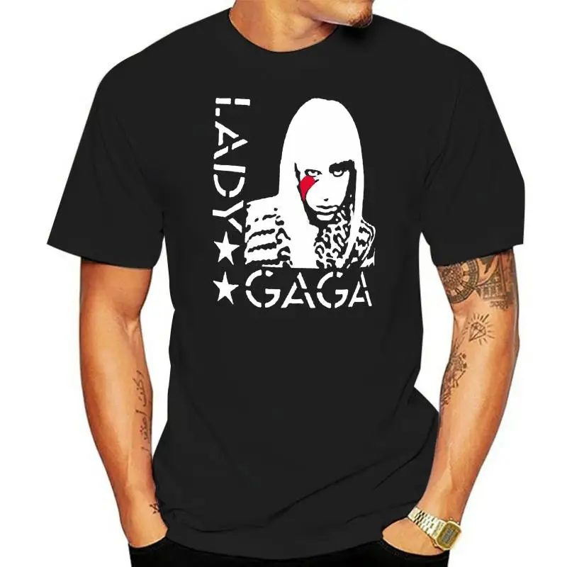 

Hot Item Lady Gaga - Red Bolt (Black) Pop Concert Cool Design T-Shirt Graphic