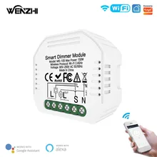 

Wifi Dimmer 1Gang 2 Way Mini DIY LED Light Switch Module Automation Remote Control Smart Life Tuya Alexa Google Home Assistant