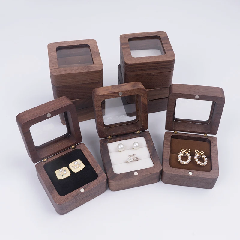

Wooden Jewelry Box, Small Portable Travel Rings, Earrings, Earrings, Pendants, Mini Jewelry Storage Box