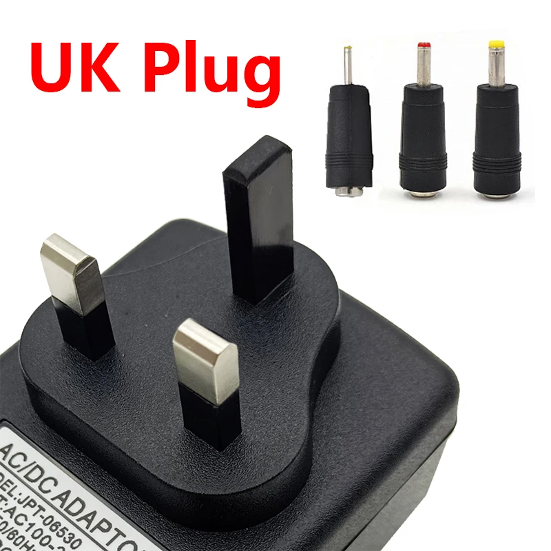 Universal 18V DC Power Supply with Multiple Plugs and Adaptors
