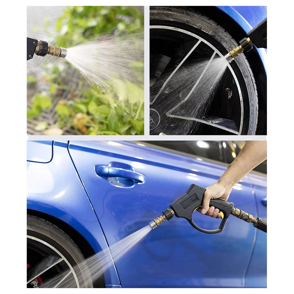 Water Gun Interface Washing Nozzle Stainless Steel 1/4 Quick Connect Wash Cars Garden Tool