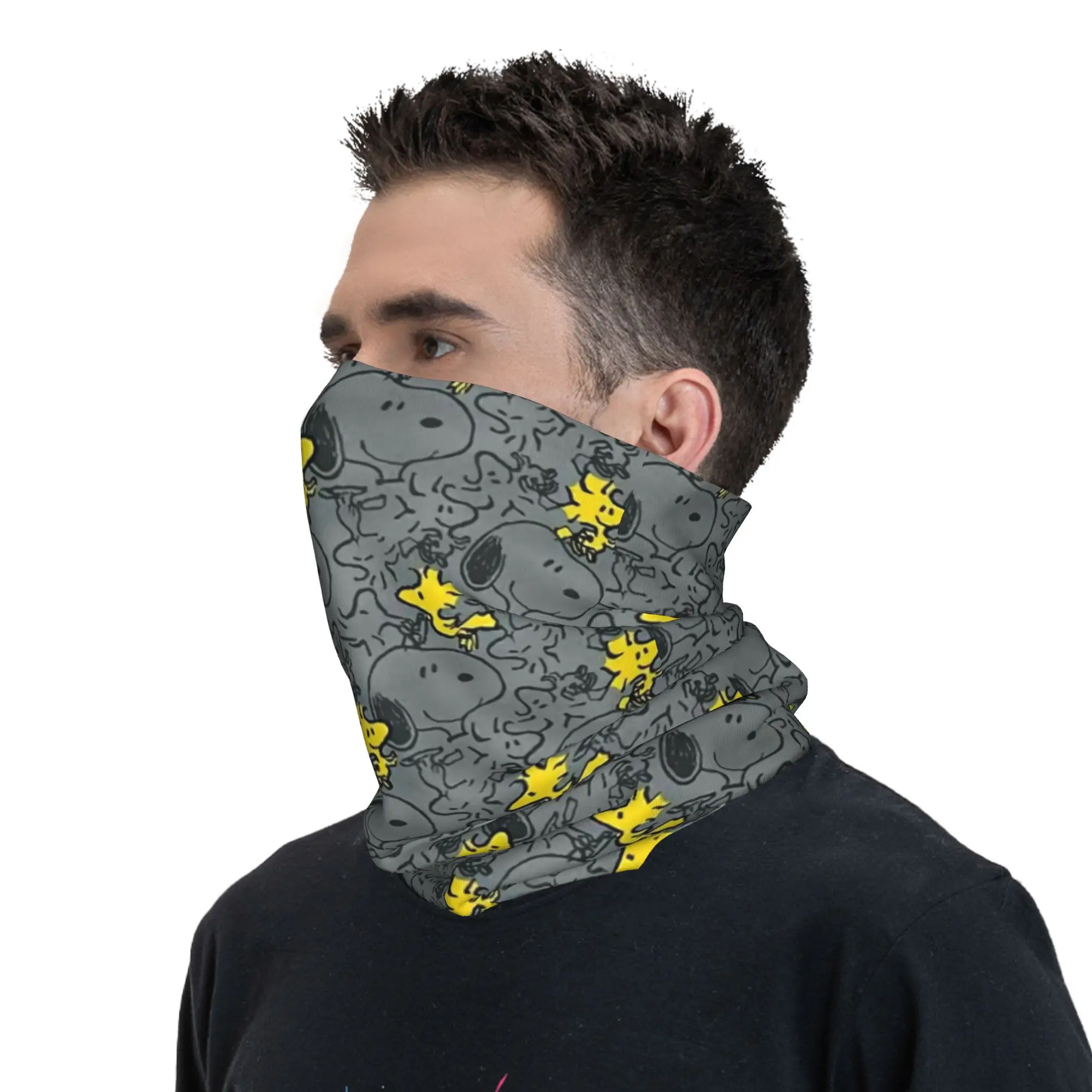 Custom S-Snoopys Woodstock Anime Pattern Bandana Neck Gaiter Neck Wrap Cycling Bandana Bandana Headscarf Cotton Bandana Camouflage Bandana Motorcycle Bandana Multifunctional Bandana Bandana Neck Cover Neck Tube Scarf For Hiking Hunting Men Women Wrap Scarf Balaclava Warmer