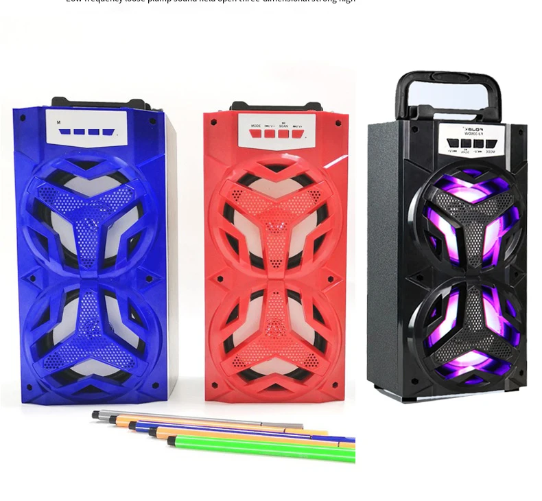 Karaoke Outdoor Portable Sound Box Speaker Wireless 10W Home Theater Bluetooth Party Speakers With Wired Microphone