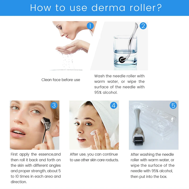 Facial Microneedle Roller Massage DRS 540 Derma Roller Needle Instrument Face Roller Massager Needles Skin Care Tool for Face - Image 5