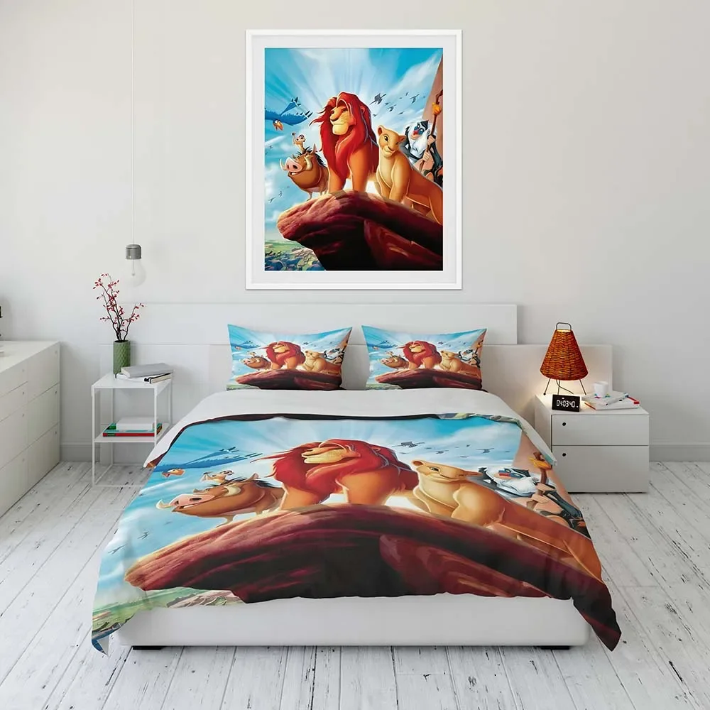 

Disney The Lion King Cartoon Bedding Set Quilt Spiderman Duvet Cover Comforter Bedclothes Children Kid Boy Bed Birthday Gift