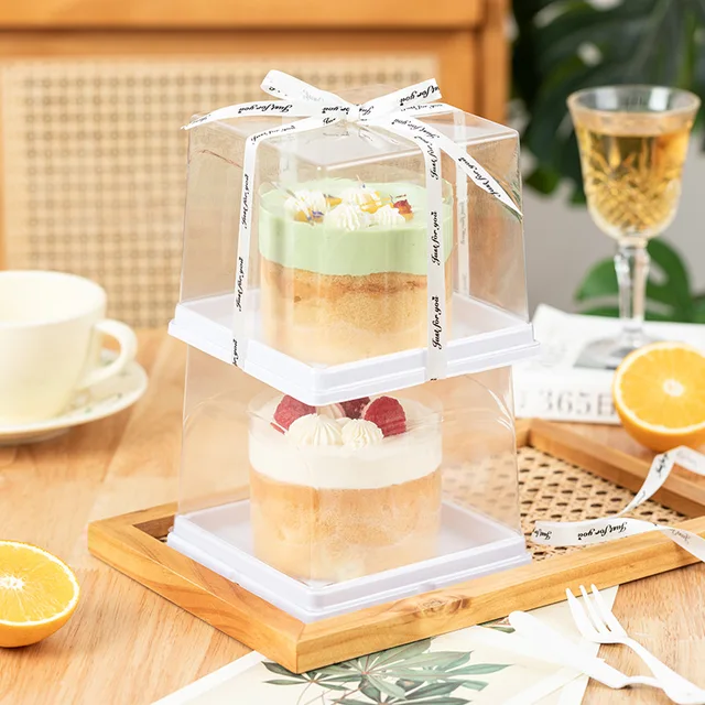 10 Scatole PortaTorte Trasparenti 15x15x12cm | Per Cupcake, Dolci, Regali - Plastica Alimentare - Foto 4