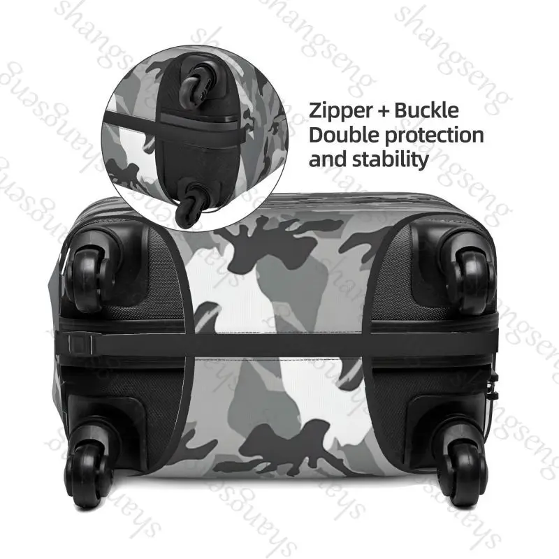 camouflage Thick Elastic Luggage Protective Cover Zipper Suit For 18-32in Bag Suitcase Covers Trolley Cover Travel 3