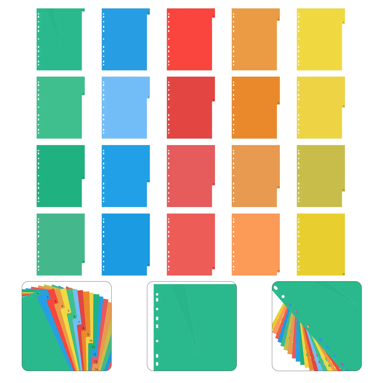 Notebook Divider Binder Tabs Dividers Subject Dividers Office Products A4 Binder A4 Pages