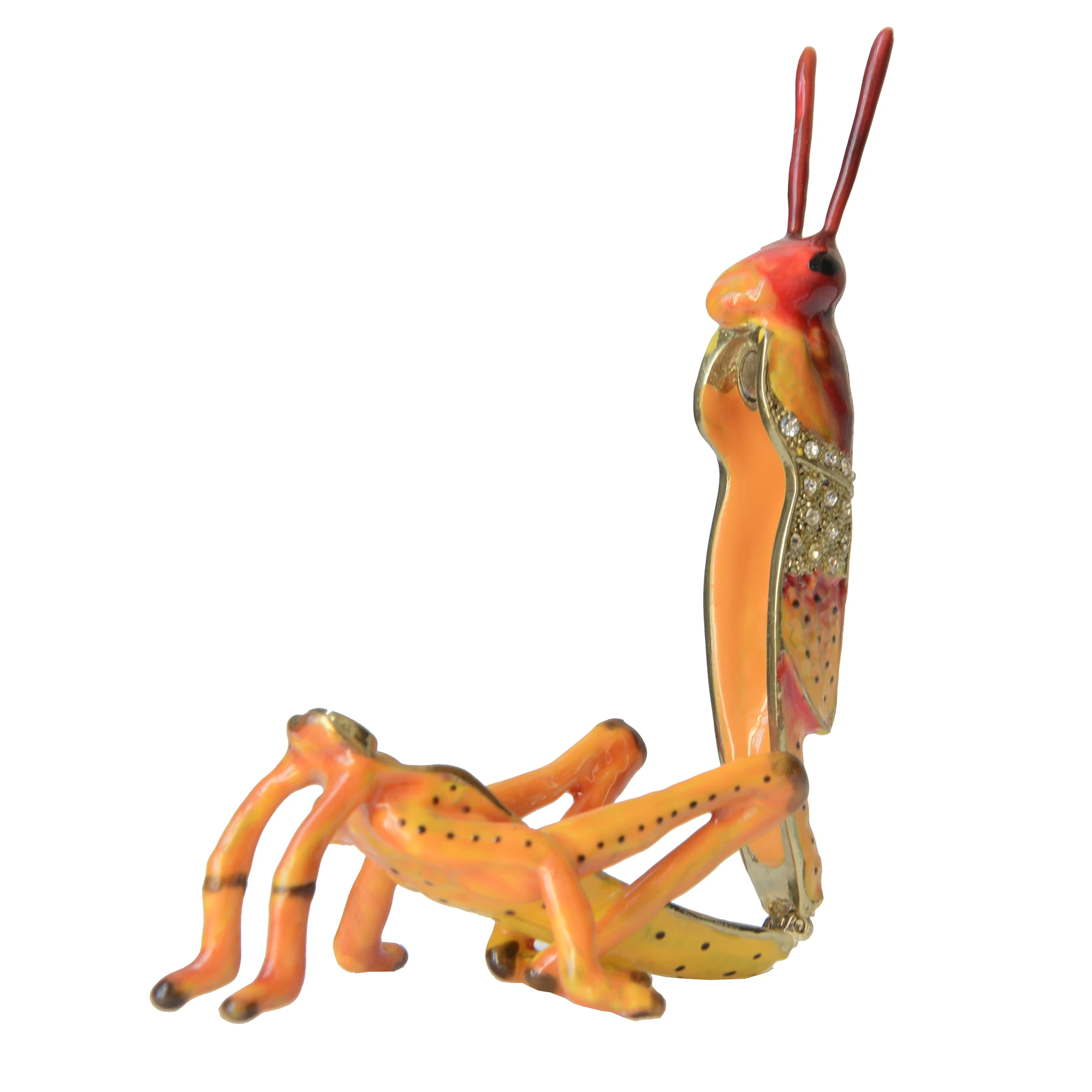 Grasshopper Insect and Bug Jewelry, Collectible Trinket Box, Unique Ornament