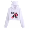 Rose Rosie APT. Bruno Mars Cat Ears Long Sleeve Crop Tops Girls Fashion Hoodie 2