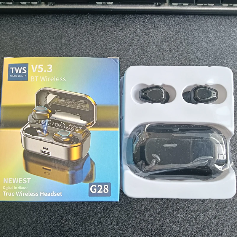 

2024New Bluetooth Wireless Earbuds Noise Cancelling Stereo 9D Hifi Headset Wireless Headphones With Charging Box Sport Waterproo
