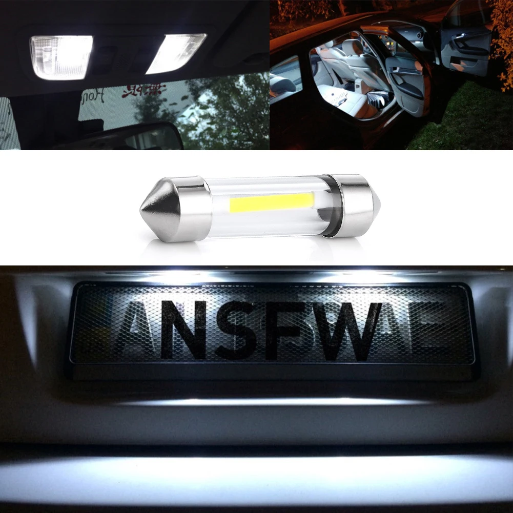 10 PCS Car LED Festoon Dome 36mm C5W LED Interior Car Light Bulbs Cold