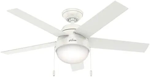 

Company, 59266, 46 inch Anslee Fresh White Ceiling Fan with LED Light Kit and Pull Chain Fans handheld Floor standing fan Neck c