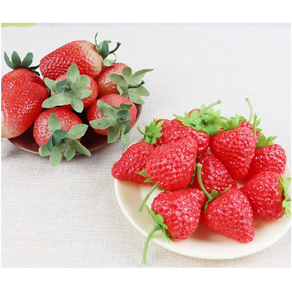 Artificial Plastic Strawberry For Photography Prop Display Decoration