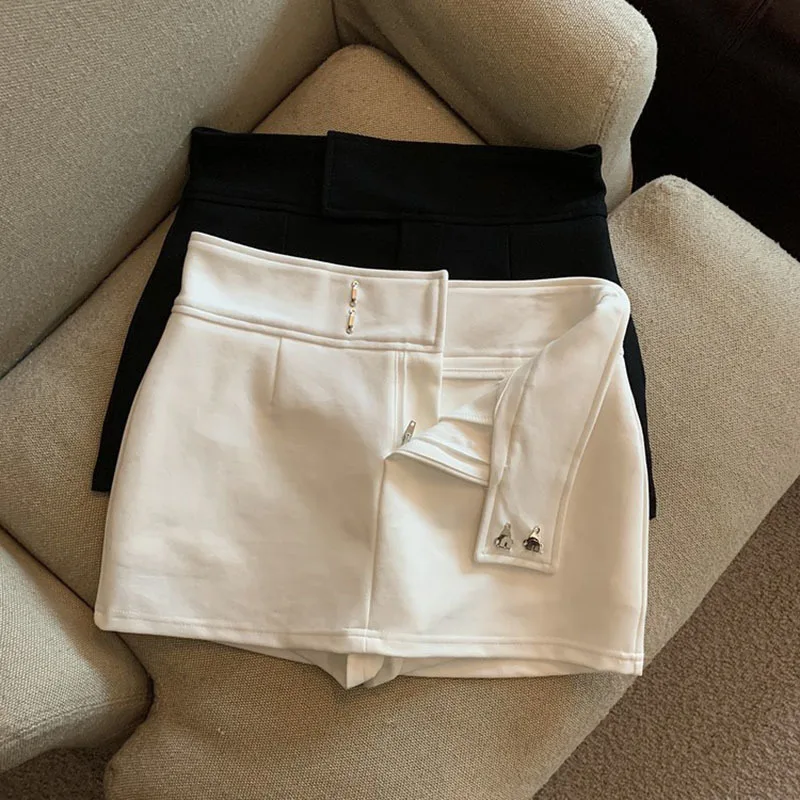 

2023 Spring Autumn New Design Elegant Short Skirt for Women Slim Fit Sexy Slimming Shorts Black