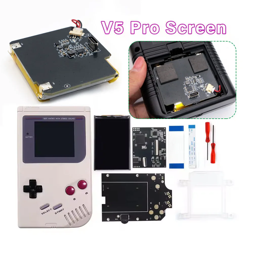 KIT LCD RETROILLUMINAZIONE Pixel GameBoy Color Q5 IPS Per Console - Foto 3