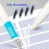 Deli Erasable Fountain Pen Set Kawaii Stationery 0.3mm Ink Sac Blue Black School Business Office Writing Fountain Pen 5
