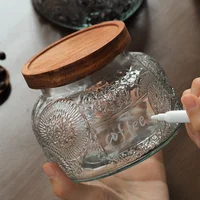 Retro Glass Jar Sealed Storage Jar Moisture-Proof Sugar Jar Tea Jar Food-Grade Storage Jar Glass Jar Kitchen Food Seasoning Suga 1
