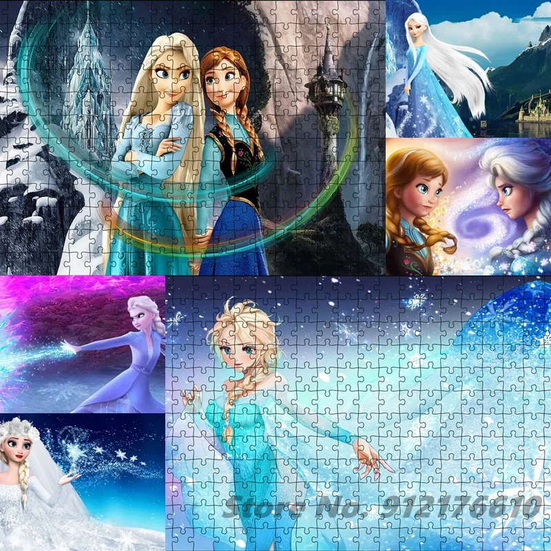 

Disney Anime Jigsaw Puzzles Frozen Elsa Rapunzel 300 Pieces Flat Puzzles Cartoon Decompress Relax Education Creative Gift