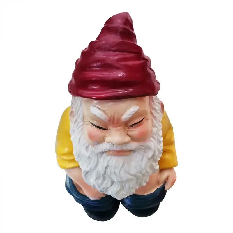 

Pooping Gnome Garden Statue Naughty Poop Gnome Lawn Dwarf Figurines Sculptures Outdoor Patio Yard Decor Landscape Decorations