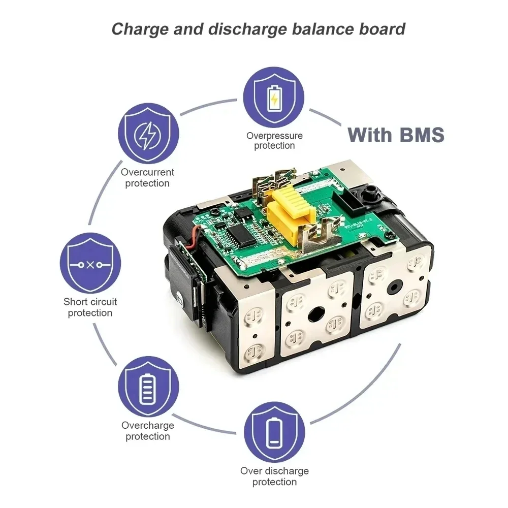 2024 Latest Upgraded BL1860 Rechargeable Battery 18V 8000mAh Lithium for Makita 18V Battery BL1840 BL1850 BL1830 BL1860B LXT 400 2