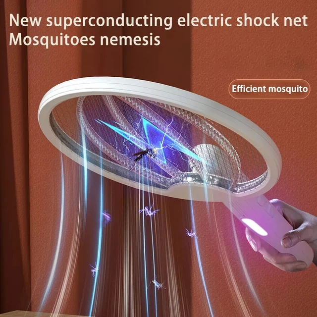 Elektromos Szúnyog Swatter Kézi Forgatható Szúnyoggyilkos Lámpa Összecsukható Uv Könnyű Hiba Zapper Wallmounted Töltő Légy - Image 2