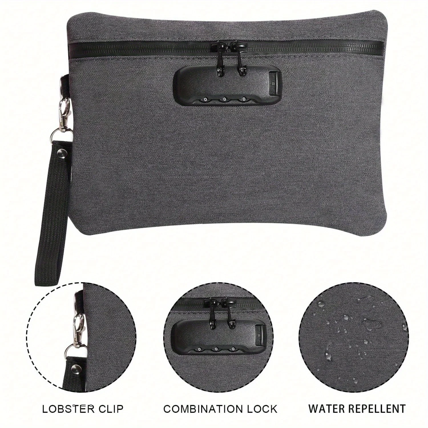 20 Pieces Smell Proof Pouch Bag with Rolling Tray and Mylar Bags Storage Tubes Kits