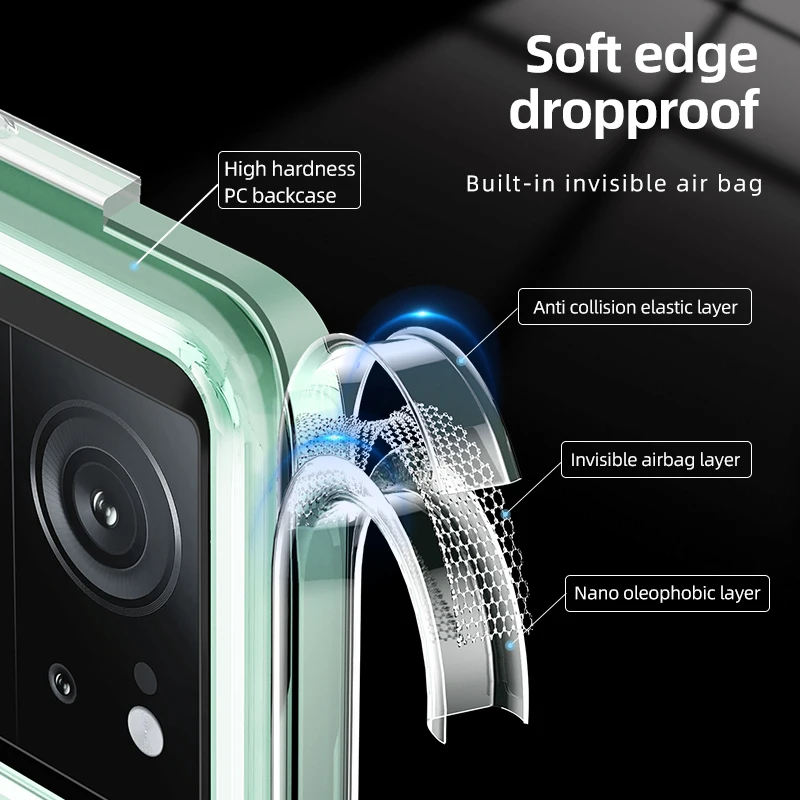 Airbags Shockproof Magnetic Wireless Charging Case Shell - Enhanced Protection Cover