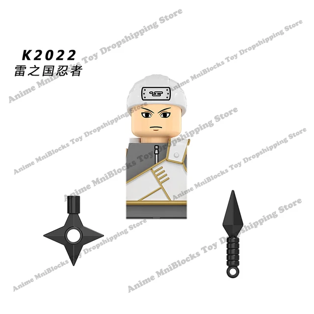 Naruto Sasuke Kakashi Akatsuki bricks Building Blocks Anime cartoon Mini Action Figures Heads Assembly Toys kids Birthday Gifts Dark Gray