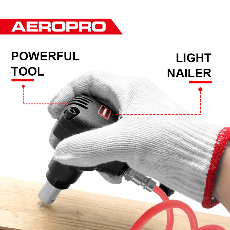 AEROPRO MSN90 Pneumatic Hammer Air Nailer Gun Pneumatic Mini Hammer For Nails Nail Gun Specialty Air Nailer For Wood Working 2