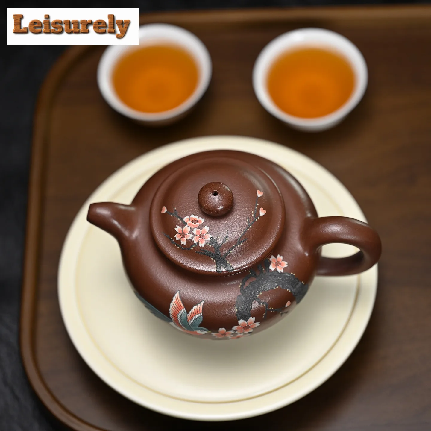 300ml Yixing Purple Clay Teapots Famous Master Handmade De Zhong Pot Raw Ore Di Cao Qing Mud Tea Brewing Kettle Zisha Tea Set