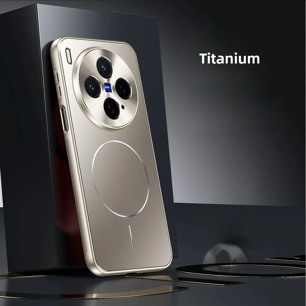 Matte Plating Magnetic Shockproof Phone Case with Metal Lens Protection