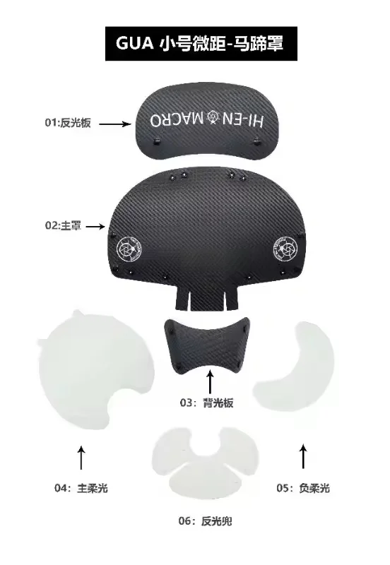 Camera flash diffuser Guage universal hoof cover softbox S/M/L size for macro lens shooting