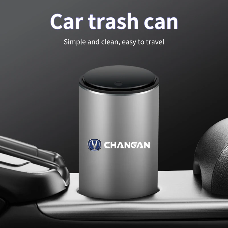 Car Trash Bin Alloy Garbage Car Ashtray Box Auto Accessories For Changan CS75 CS35 CS15 CS95 CX70 CS55 CS85 CX20 EADO RAETON