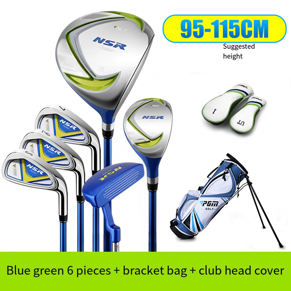 

PGM Children'S Golf Clubs Beginner'S Set Left Hand With Bag Headcover Gift Kids JRTG006 Lightweight Irons Putter Swing 95-155cm