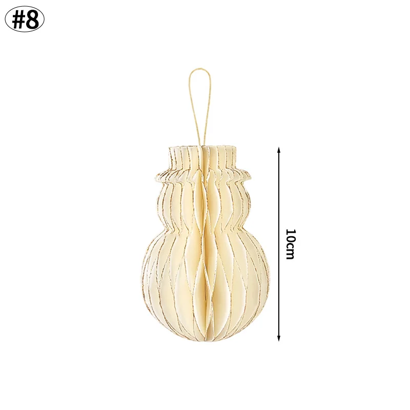 thumbnail image 1 of Bolas de nido de abeja para Navidad, colgantes de bolas de papel para árbol de Navidad, adornos para decorar el ambiente, suministros y accesorios, 1 of 5