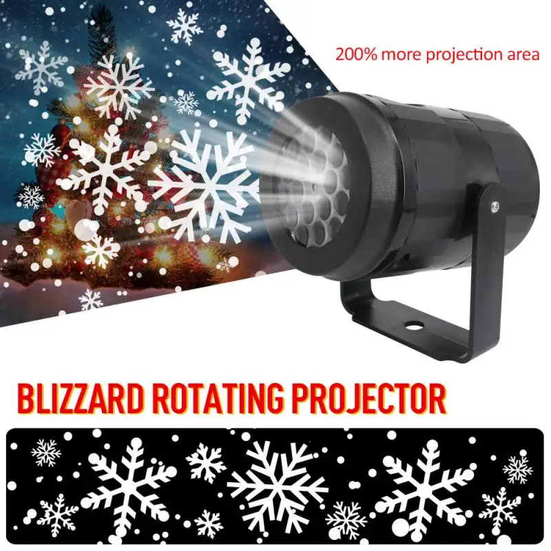 

Projector Night Light Snowflake Projector Outdoor Projection Lamp 360° Rotating Home Christmas Festivals Party Decoration