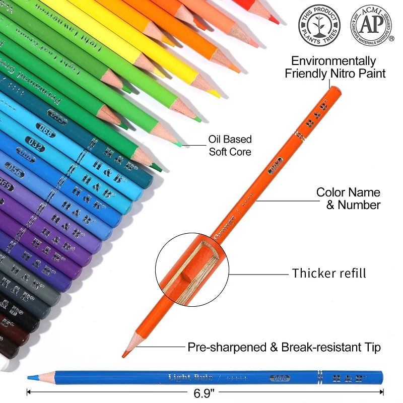 Matite Acquerellabili Professionali per Adulti e Bambini, Set da 72