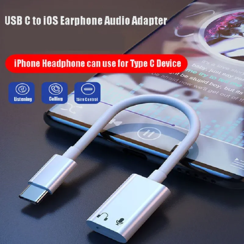 USB C to Lightning Female Adapter iPhone 16 15 iPad Pro/Air MacBook Lightning Female to Type C Male Cable Converter