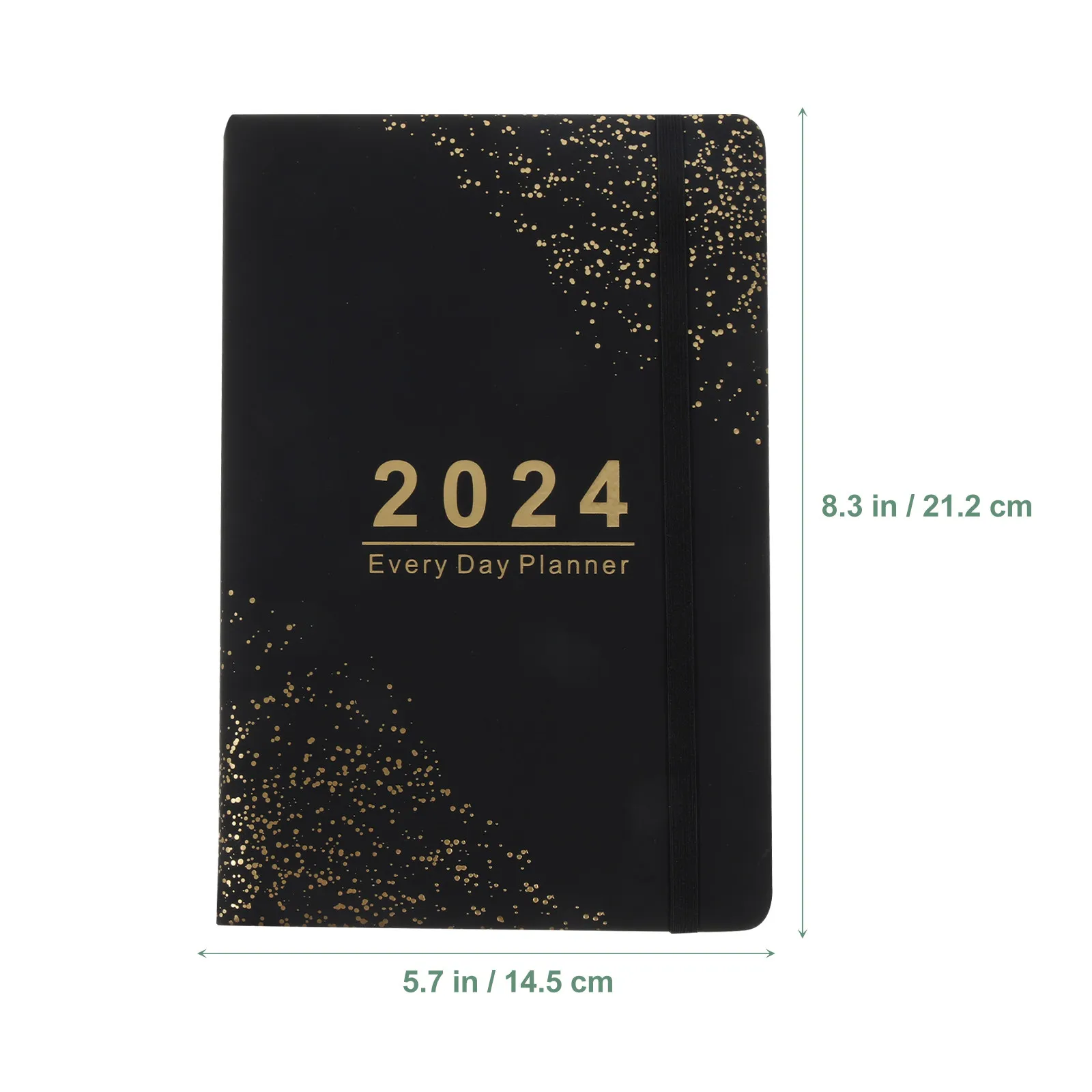 Agenda Daily Planner English 2024 플래너 노트북 세련된 커버 학업 사무실 휴대용 주간 월간 일정 노트패드