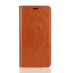 Luxury Leather Flip Wallet Case for Huawei Mate 20X - Premium Protection and Style (Light Brown)