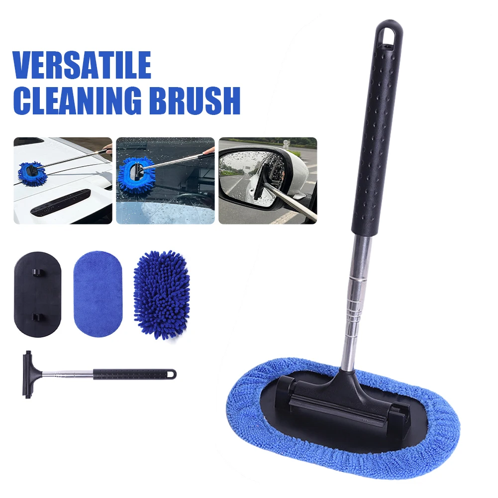 

1PCS Portable Car Rearview Mirror Wiper Telescopic Squeegee Car Window Glass Cleaning Brush Auto Rearview Mirror Rain Remover