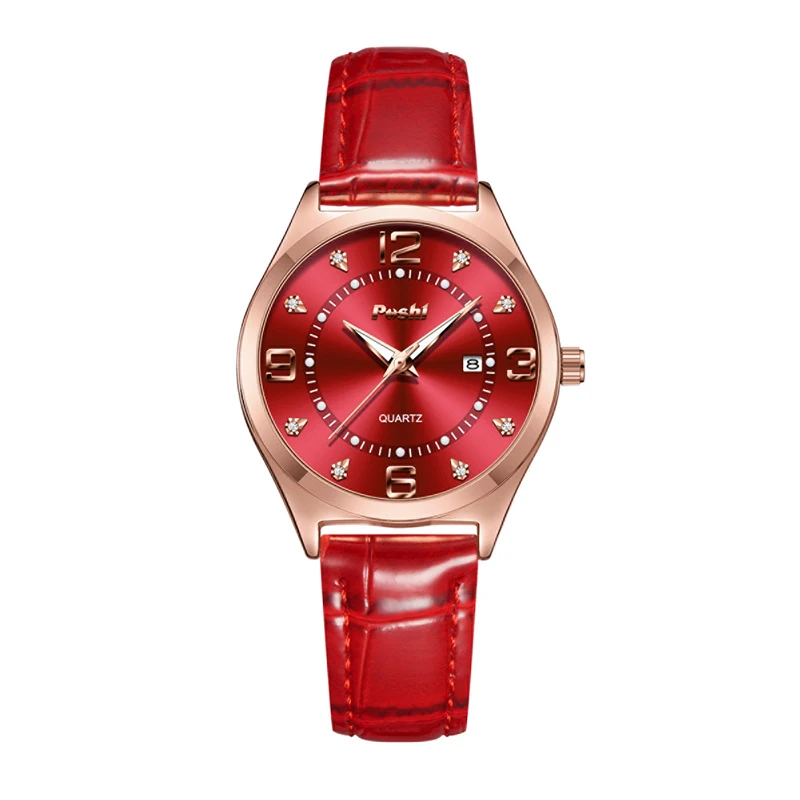 POSHI 972 ساعة كوارتز عصرية كاجوال للسيدات فستان س...