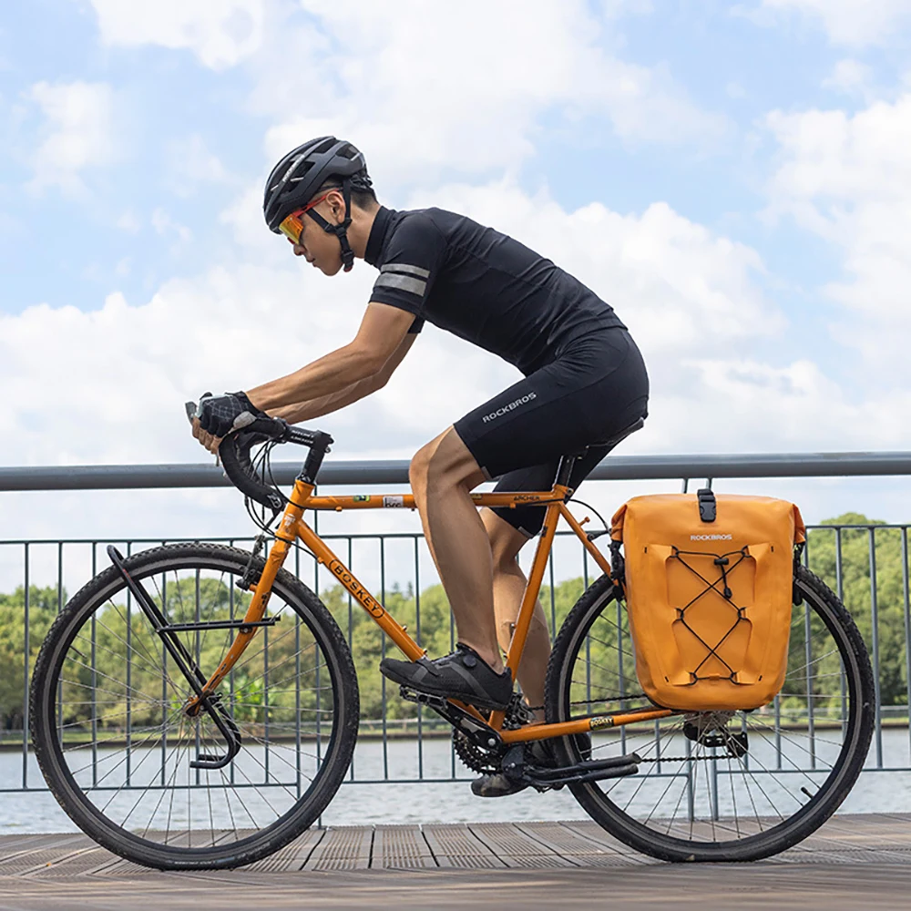 ROCKBROS Radfahren Gepäckträger Fahrrad Kofferraum Tasche Mountain Road Fahrrad Schwanz Sitz Pack Gepäckträger Fahrrad Tasche Wasserdichte Regale – Detail 1