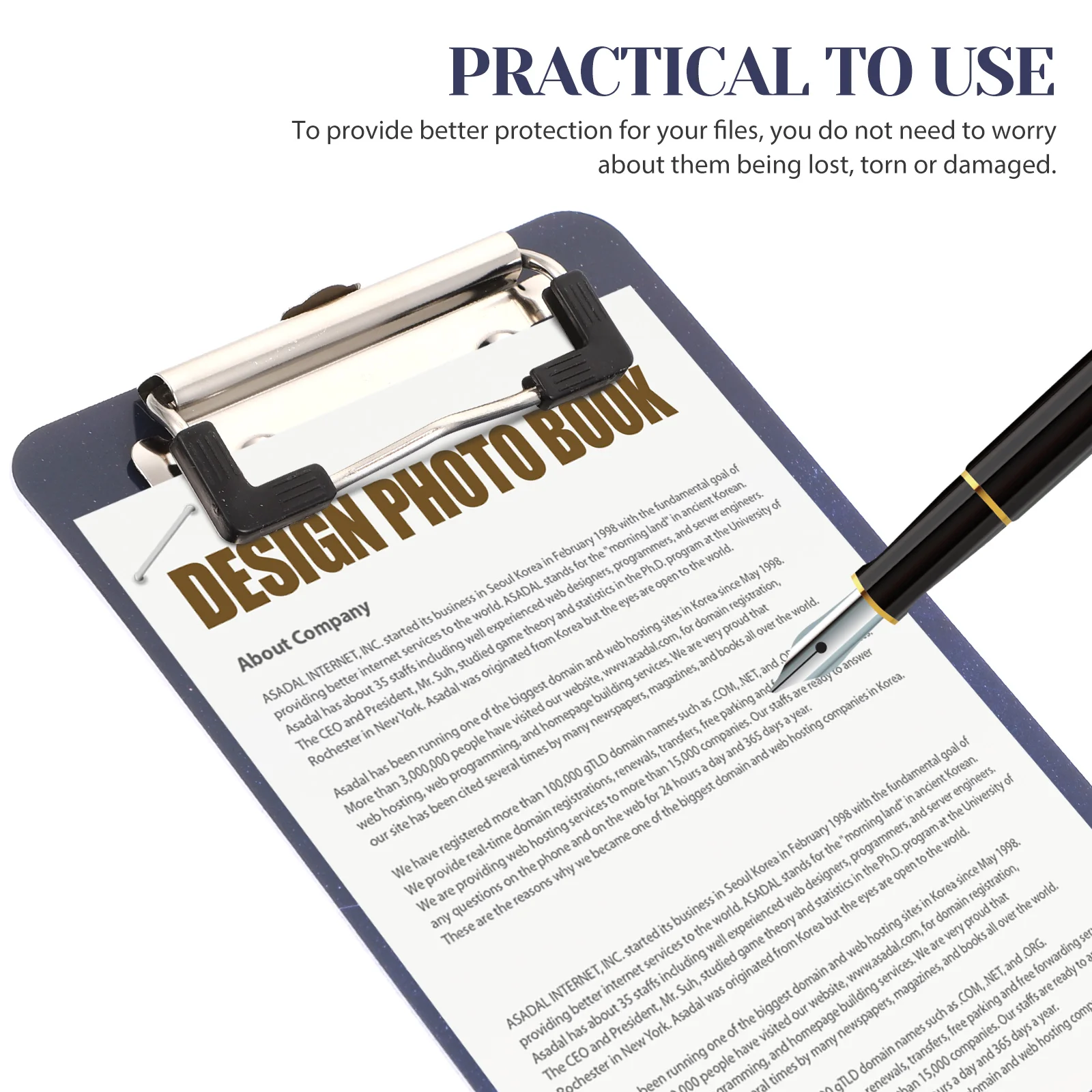 별 쓰기 패드 골판지 계약 데이터 부목 포인트 메뉴 클립, Abs 금속 학생 플라스틱 클립보드 지지대, 2 개