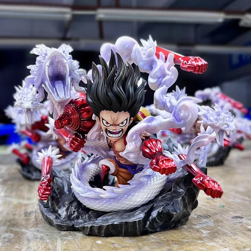 

15cm One Piece Figure WCF Gear 4 Luffy Action Figurine PVC Rubber Snake Man Nine Heads Anime Collectible Model Doll Toys Gifts