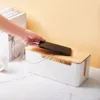 Cable Management Box with Bamboo Lid for Extension Cord Power Stripe Surge Protector Wire Concealer Organizer Cover Hider 5
